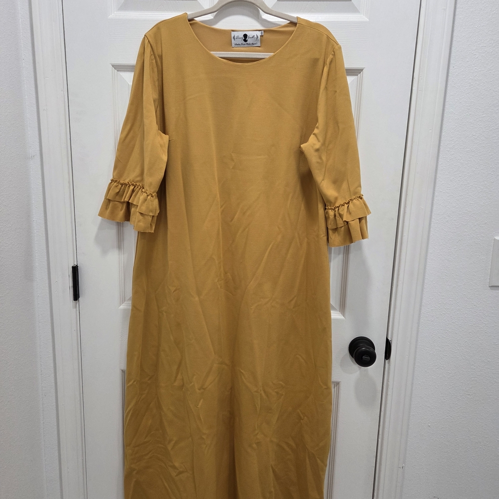 Chic Mustard Long Sleeve Dress